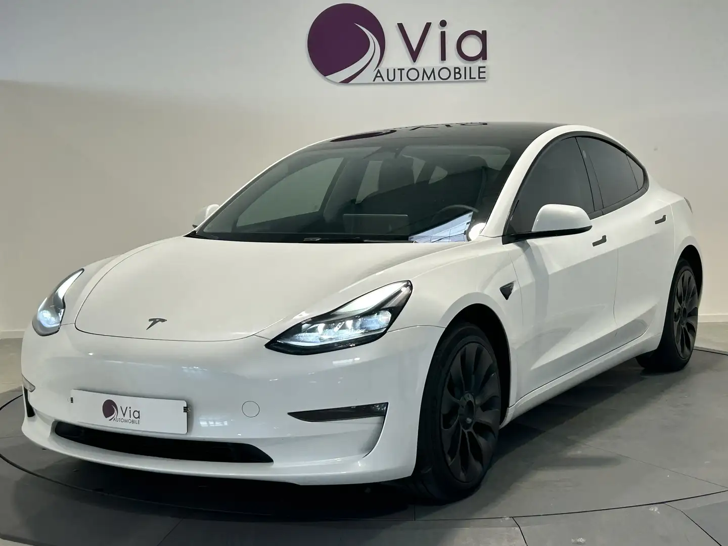 Tesla Model 3 Grande Autonomie Long Range 450 AWD Full - 1ERE Ma Blanc - 1