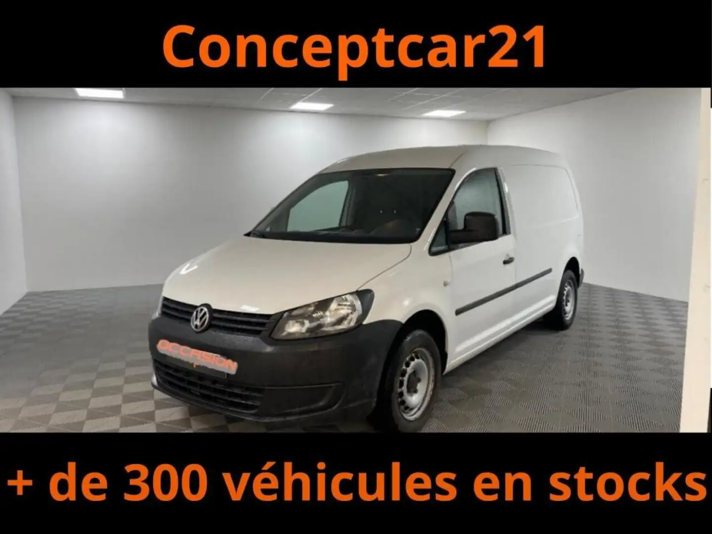 Volkswagen Caddy MAXI Van 1.6 TDI 102cv + ATTELAGE TVA RECUPERABLE Blanc - 1