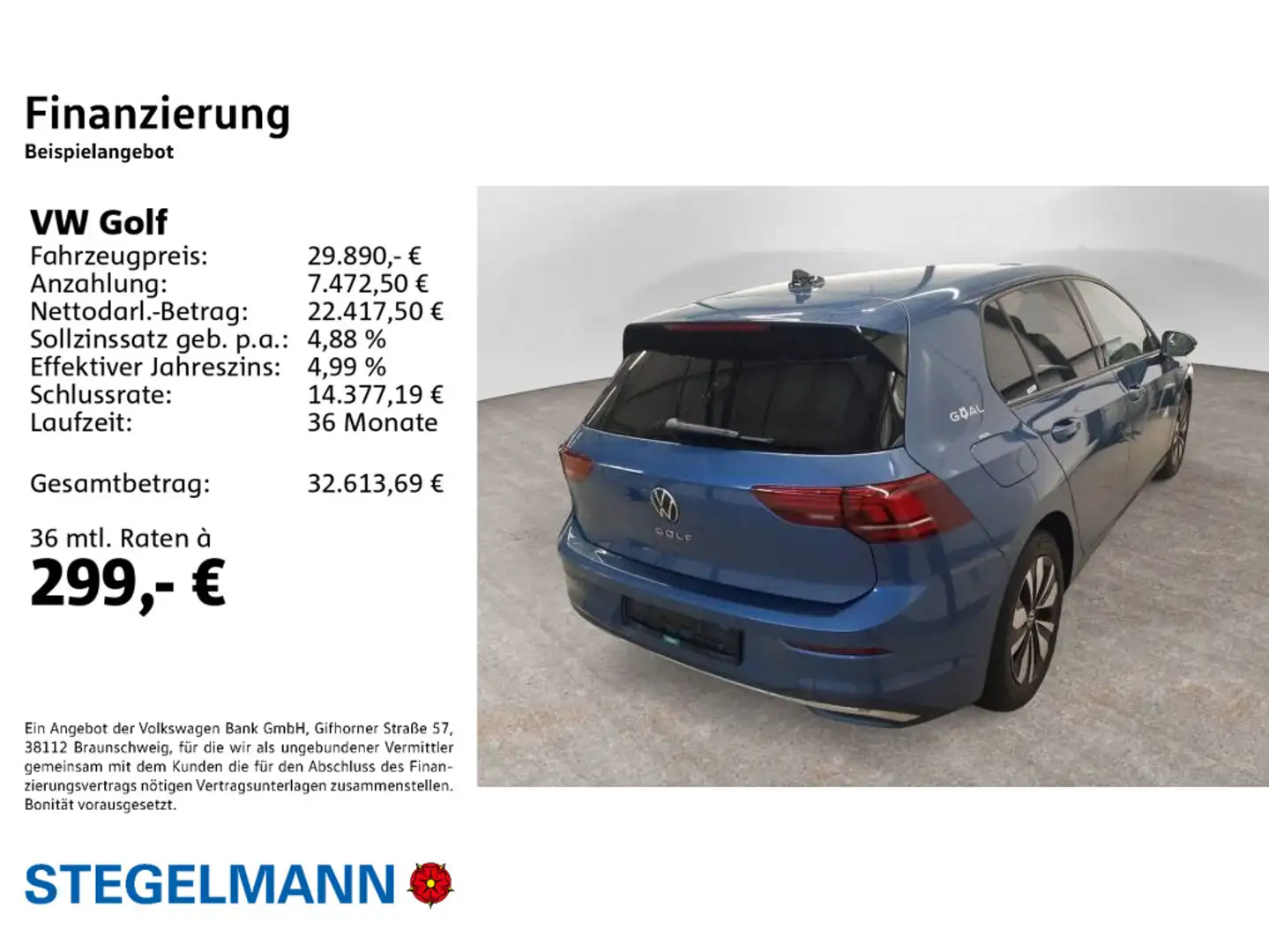 Volkswagen Golf VIII 2.0 TDI DSG Goal *AHK*LED*Navi*Kamera* Blau - 2