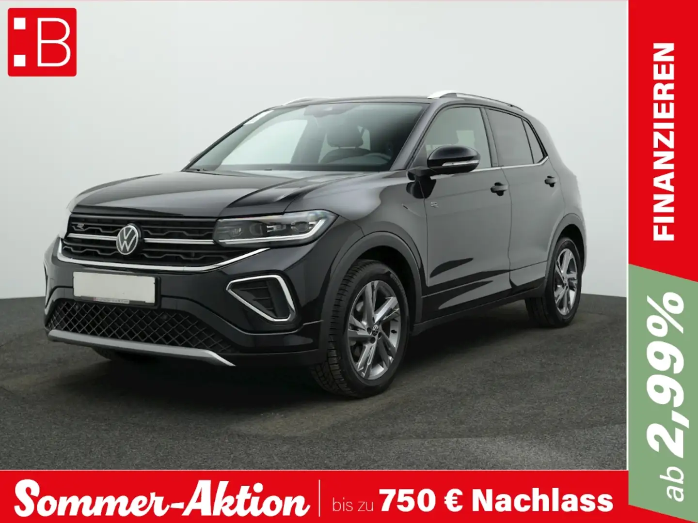Volkswagen T-Cross 1.0 TSI DSG R-Line IQ.LIGHT NAVI ACC Schwarz - 1