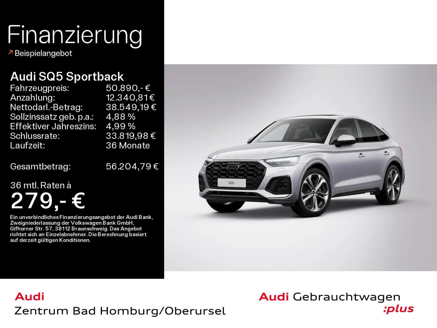 Audi SQ5 3.0 TDI quattro*Matrix*Pano*Stadt/ Silber - 1