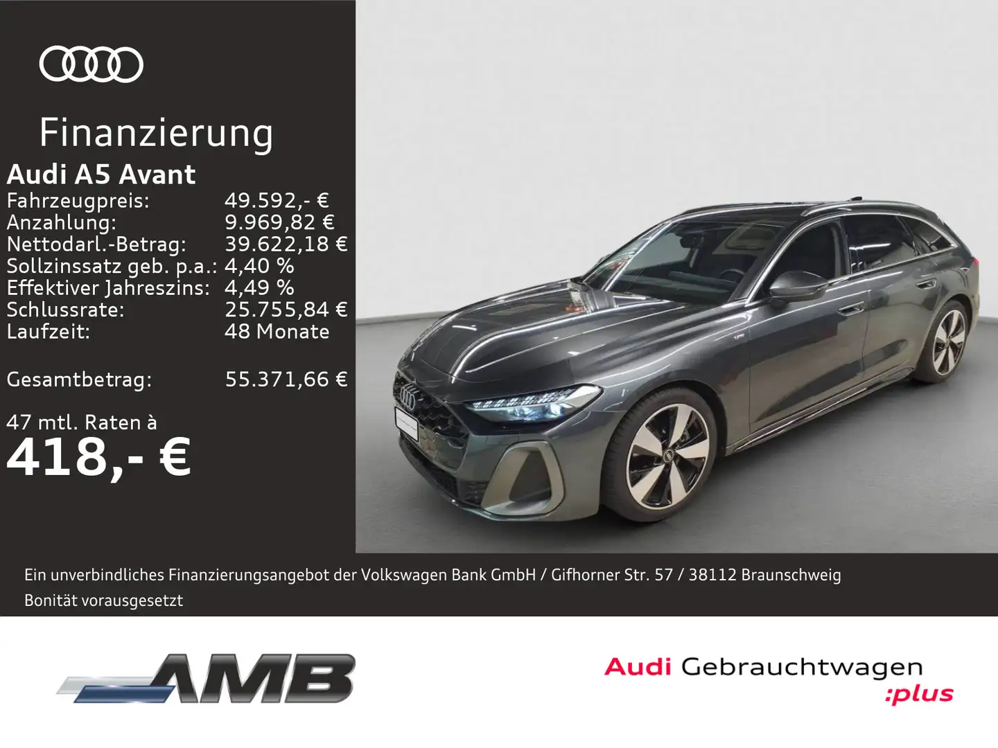 Audi A5 S line TFSI AHK/LED+/RFK/Tech/05.30Gara Grau - 1
