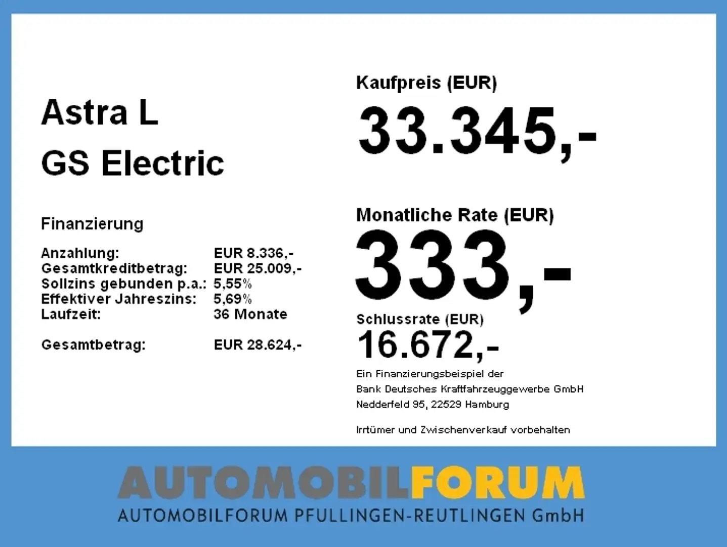 Opel Astra L GS Electric FLA 360 SpurH LED 2xKlima Blanc - 2
