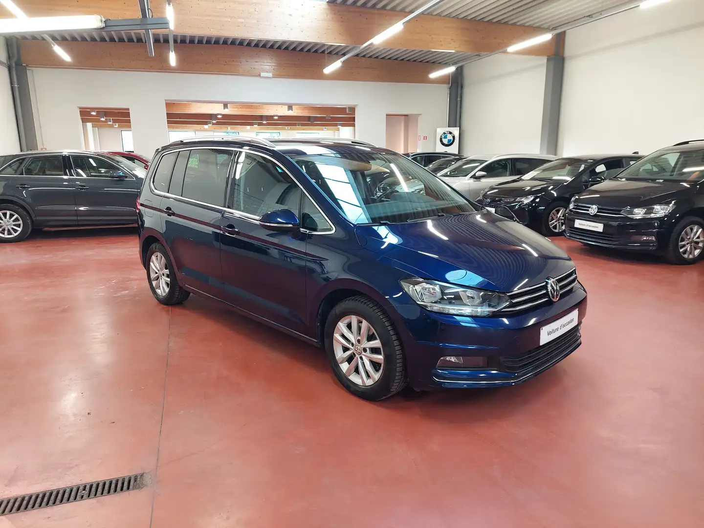 Volkswagen Touran TSi Highline - 7 places - NAVI - Alcantara massant Bleu - 1