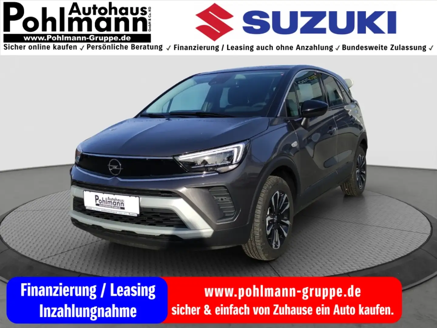 Opel Crossland Elegance 1.2 Turbo LED NAVI SHZ Rückfahrkamera PDC Gris - 1