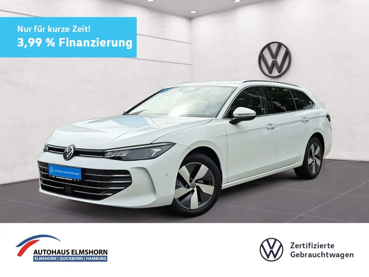 Volkswagen Passat Variant Business 1.5 eTSI DSG AHK NAV 4xKAM APP LED ACC P Weiß - 1