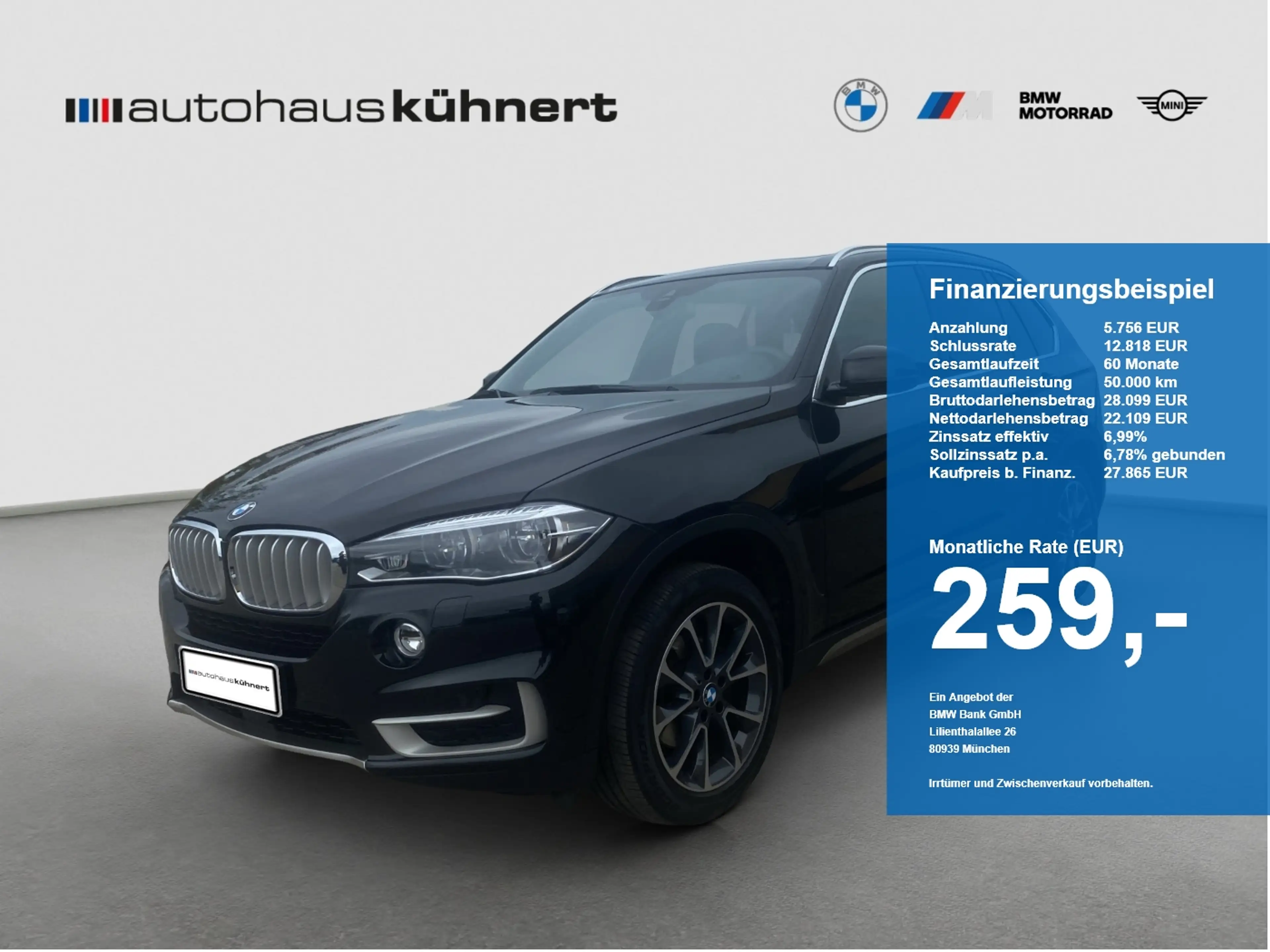 BMW X5 xDrive 30d Xenon ACC Pano SpurAss AHK HUD HiFi