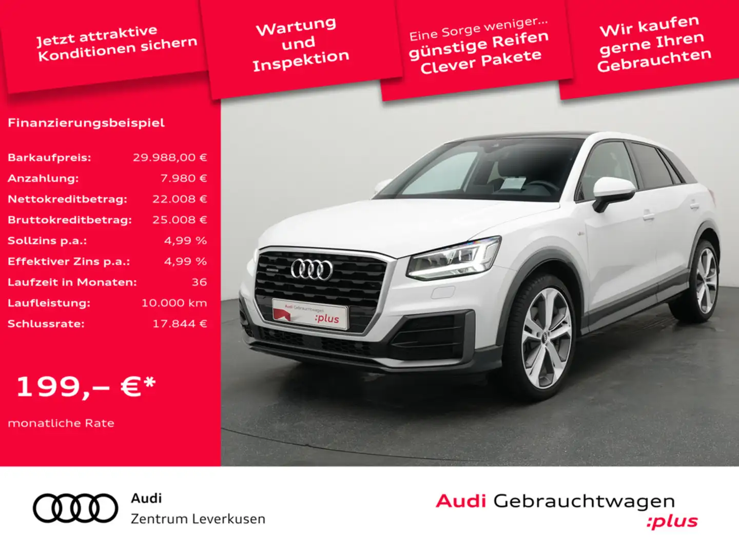 Audi Q2 S line quattro S-TRON HUD NAVI VIRT KAM SHZ Schwarz - 1