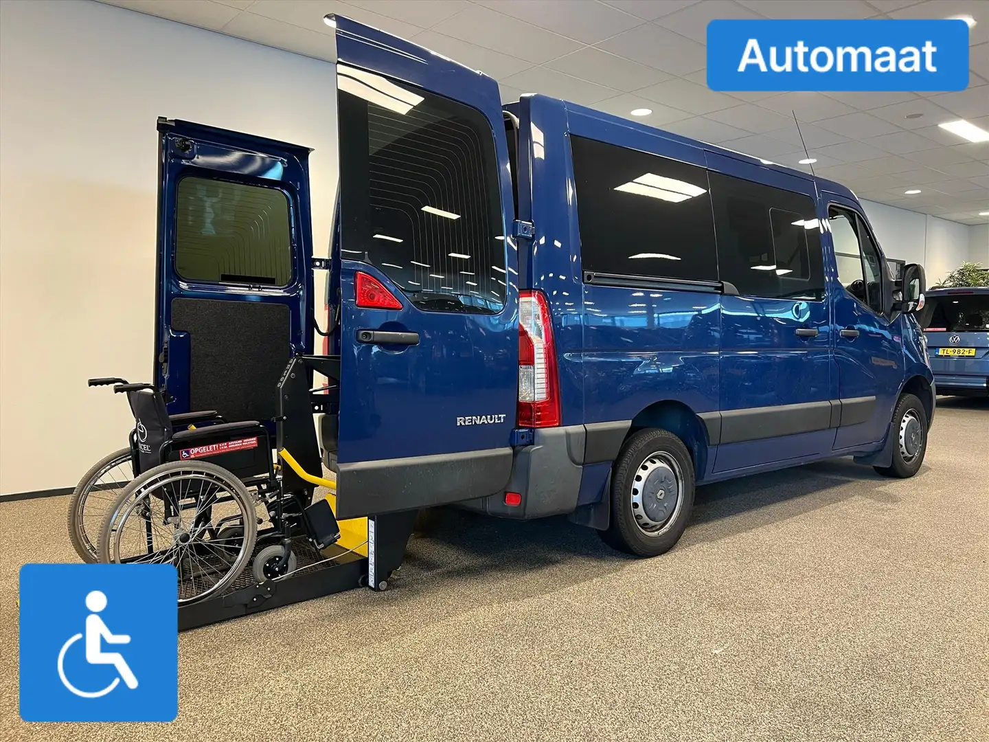 Renault Master L1H1 Rolstoelbus Automaat (airco) Blauw - 2