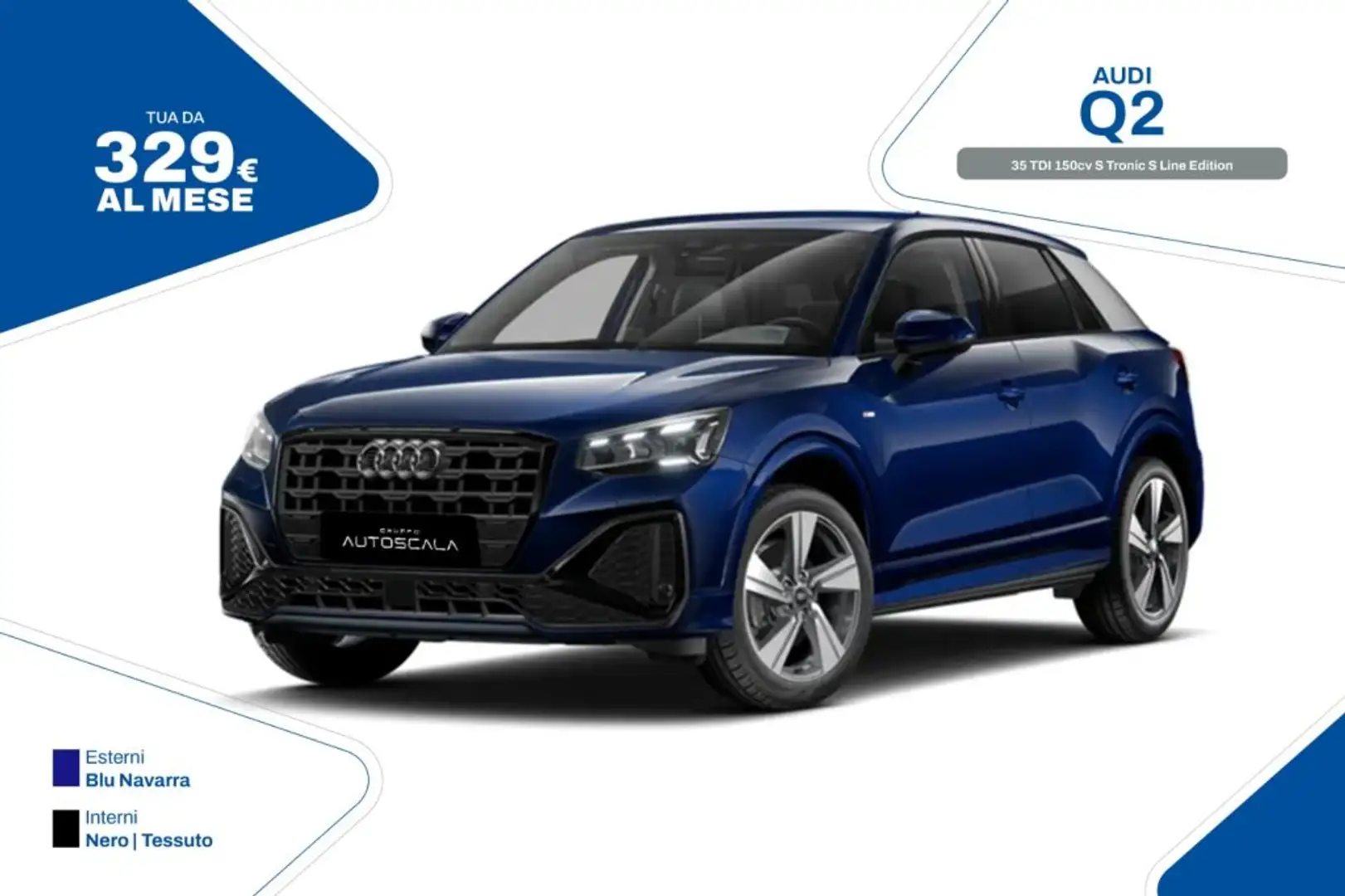 Audi Q2 35 TDI 150cv S Tronic S Line Edition Blu/Azzurro - 1