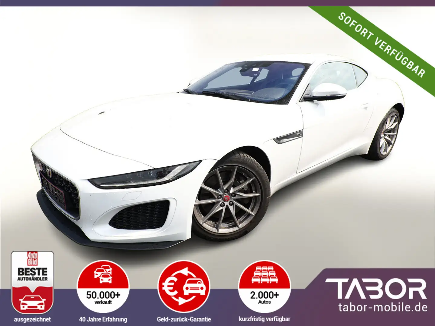 Jaguar F-Type 2.0 P300 SHZ LED Nav Leder 18Z Kam Weiß - 1