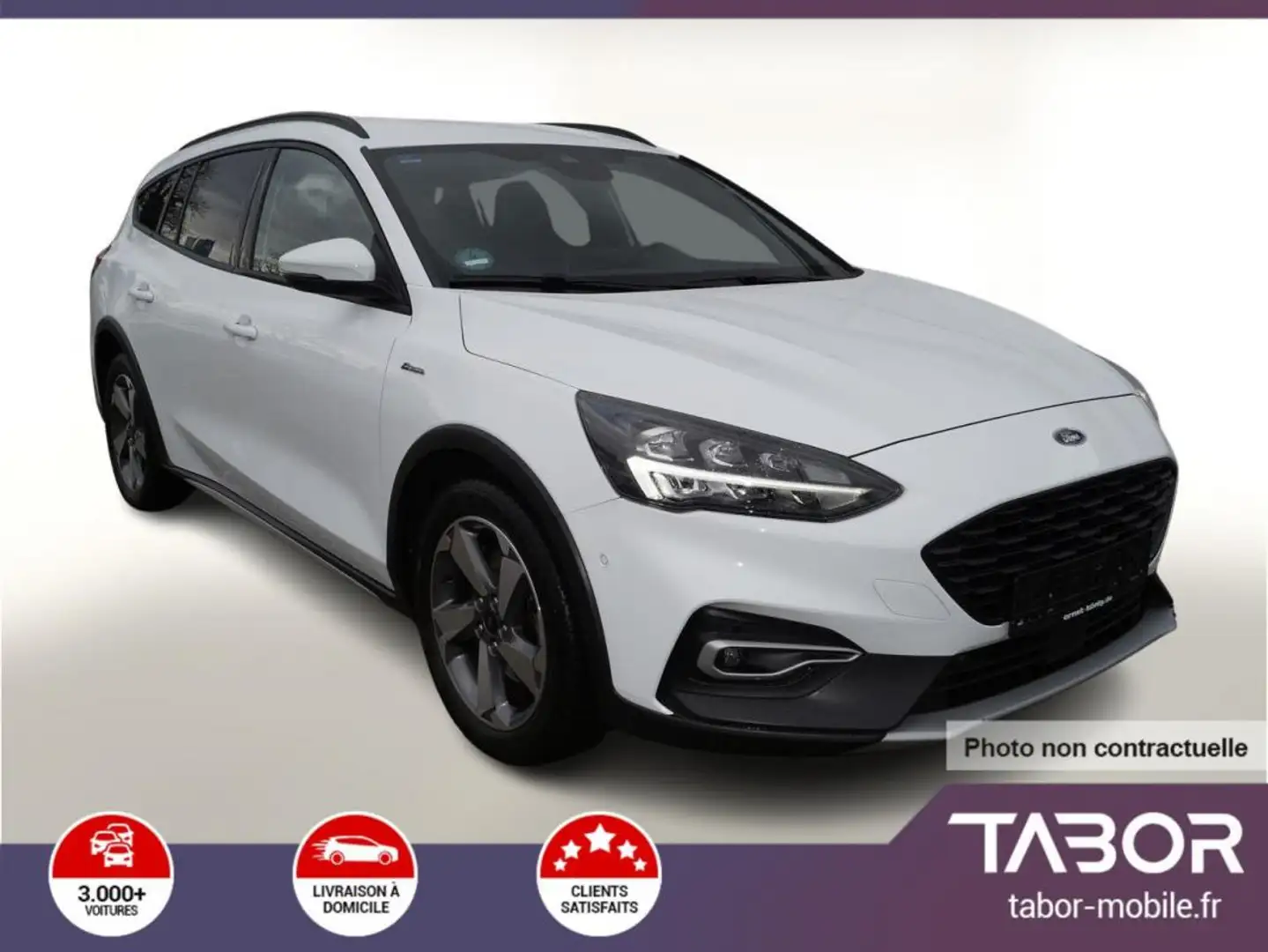 Ford Focus 1.0 EcoBoost Hybrid Active X Cam PDC Blanc - 1