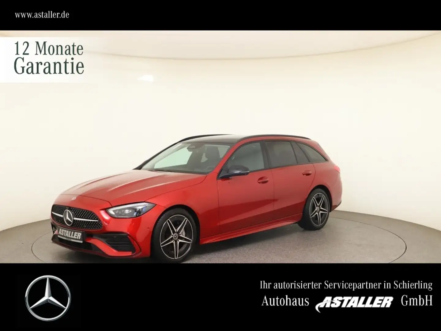 Mercedes-Benz C 300 T 4M AMG Line 2x Night+Pano+360°+MBUX+Navi Rot - 1