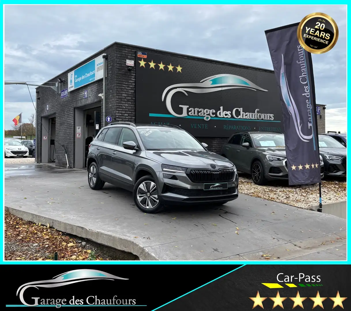 Skoda Karoq 1.5 TSI - ! Ambition ! - DSG - 1er Prop. - Eu6d Grijs - 1