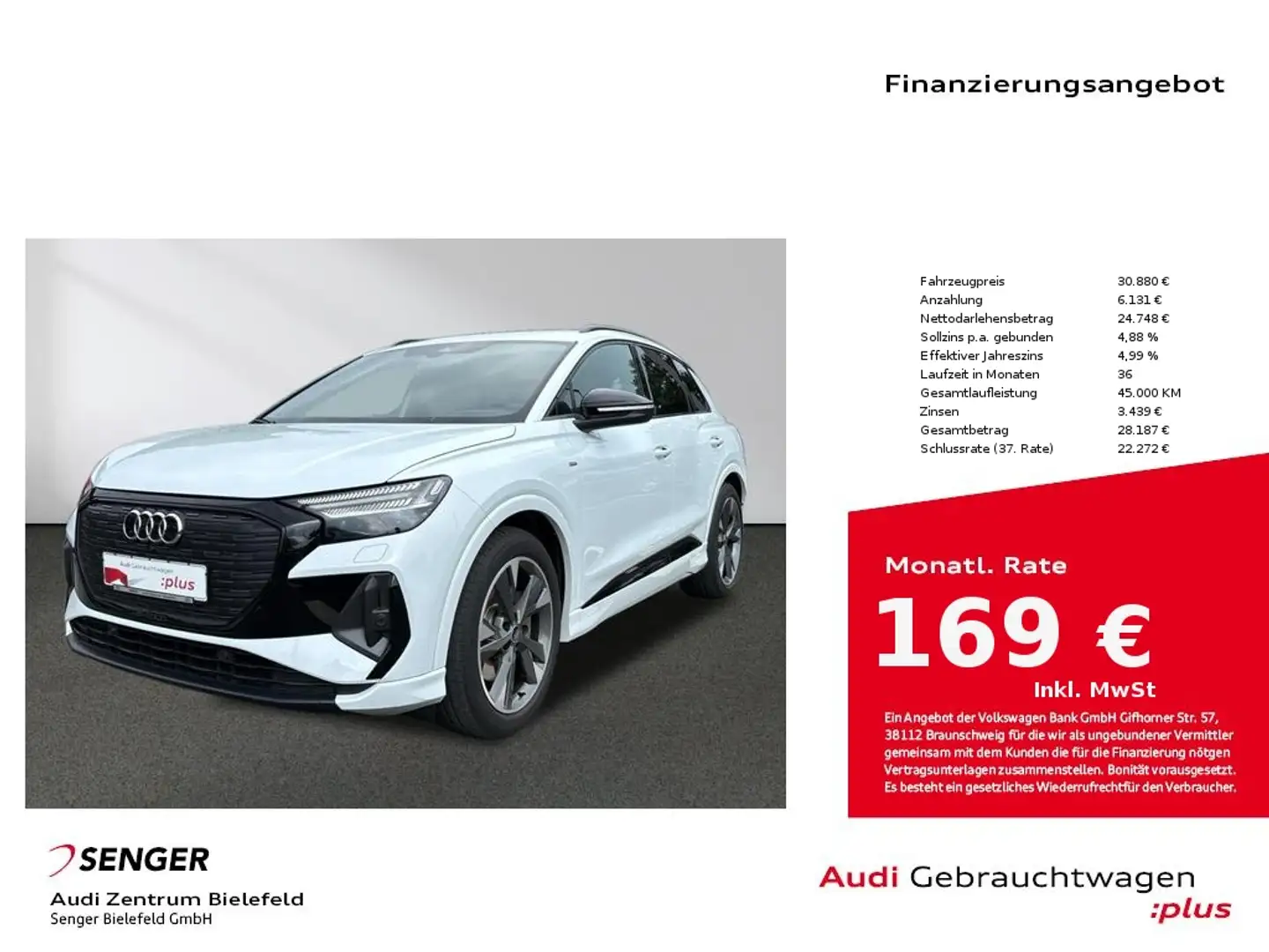 Audi Q4 e-tron 40 Smartphone-Paket Matrix-LED Navi Blanc - 1