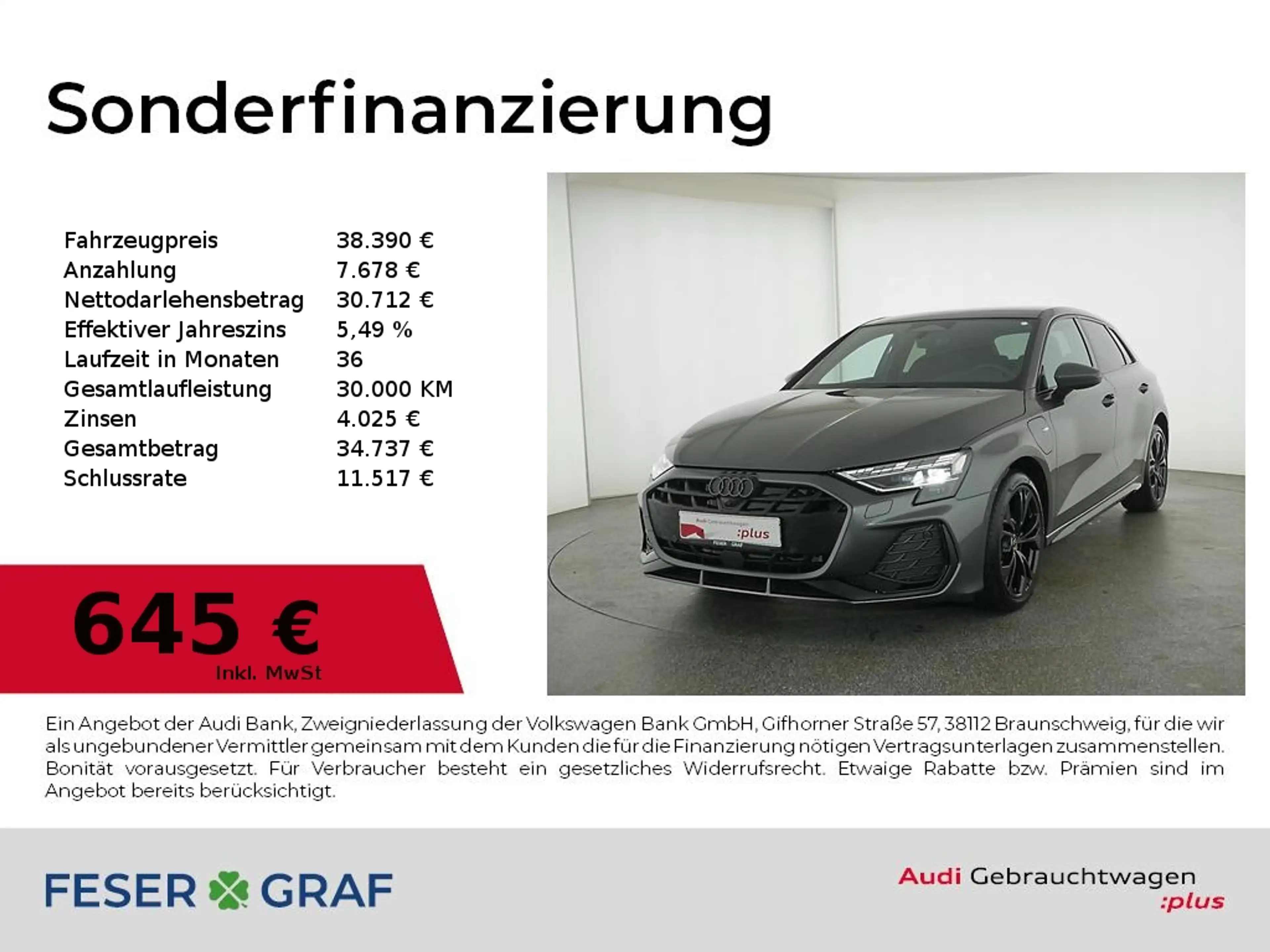 Audi A3 TFSI e S line virtual/Navi+/Matrix LED