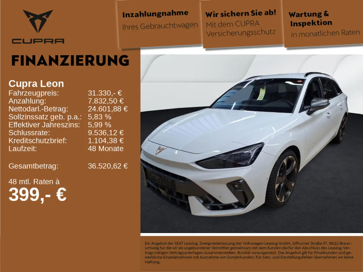 CUPRA Leon SP 2.0 TDI DSG 18 ACC AHK EDGE LED NAVI RFK Blanc - 1