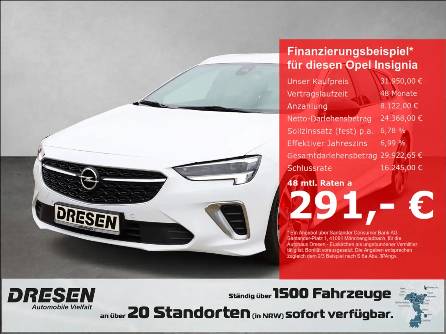 Opel Insignia B Sports Tourer GSi 4x4 2.0/Alcantara/Automatik/Na Weiß - 1
