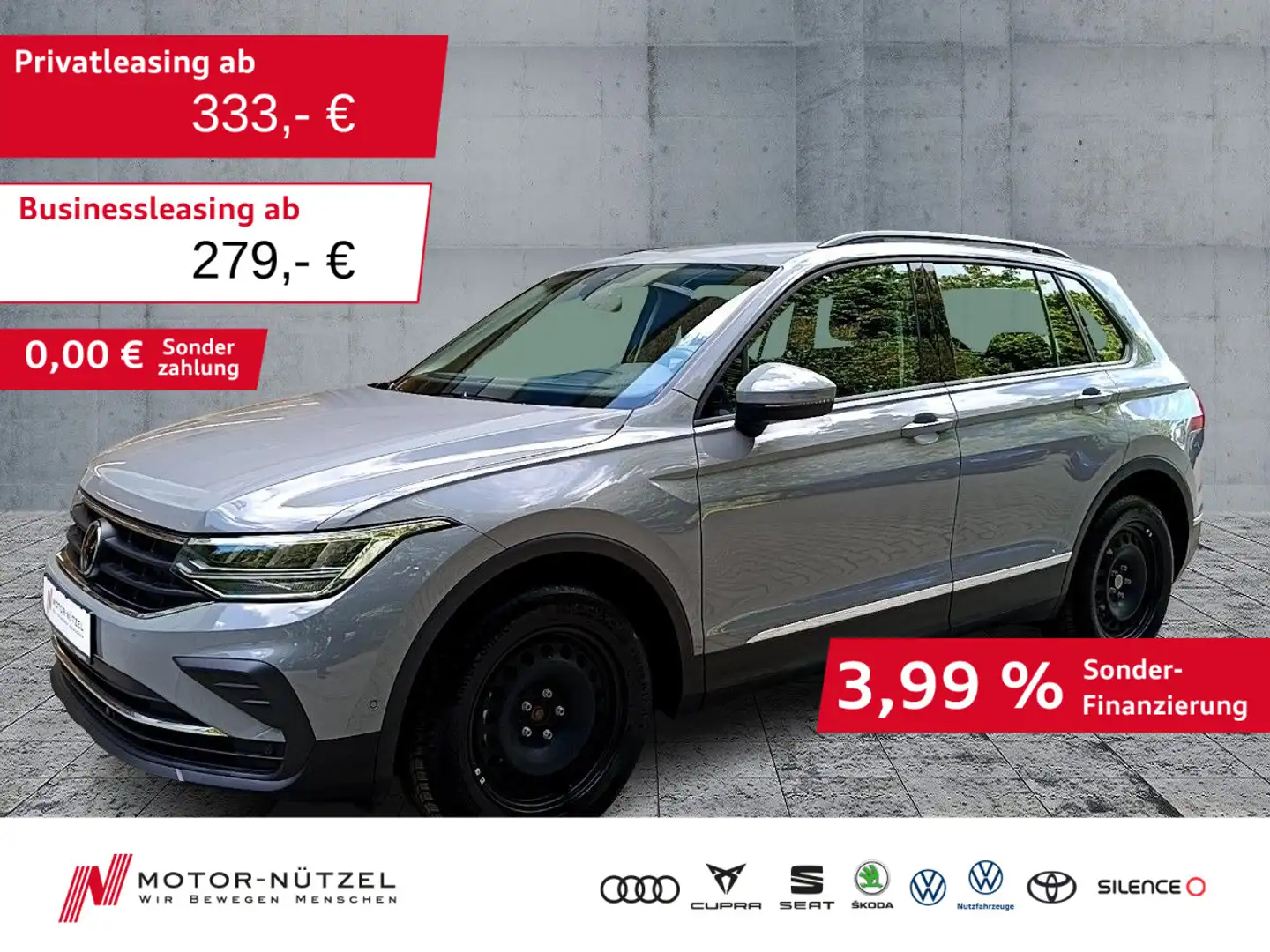 Volkswagen Tiguan 2.0 TDI LIFE LED+NAV+APP+ACC+SHZ+PDC+HuD Grau - 1