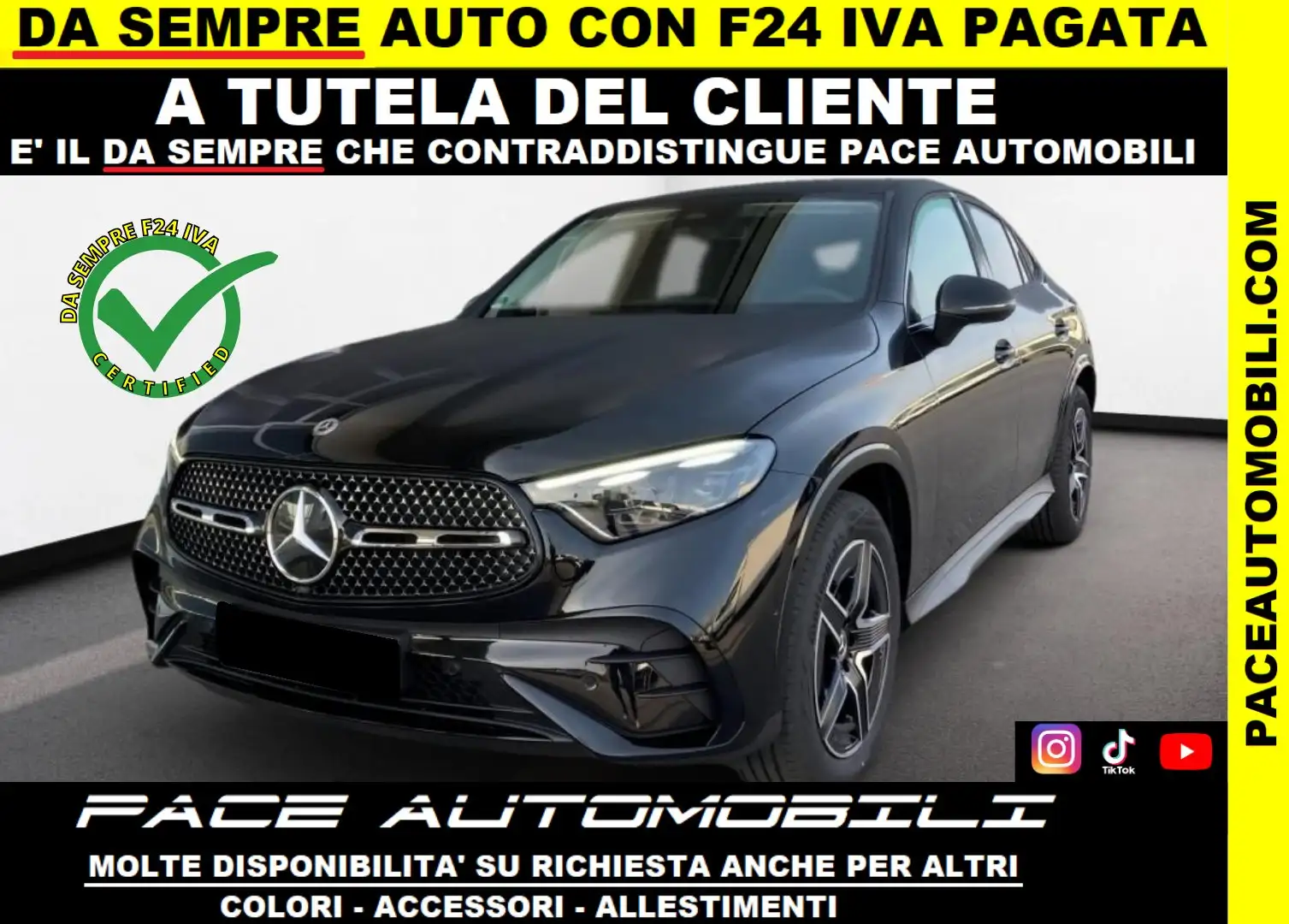 Mercedes-Benz GLC 220 D AMG PREMIUM MBUX NIGHT PACK PDC TETTO NAVI LED Nero - 1