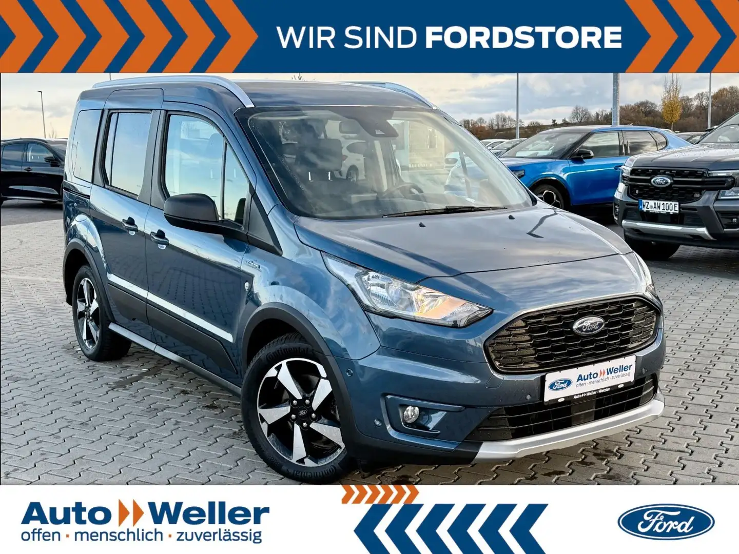 Ford Tourneo Connect Active 1.5 TDCi PANO 1. Hand ! Blau - 1