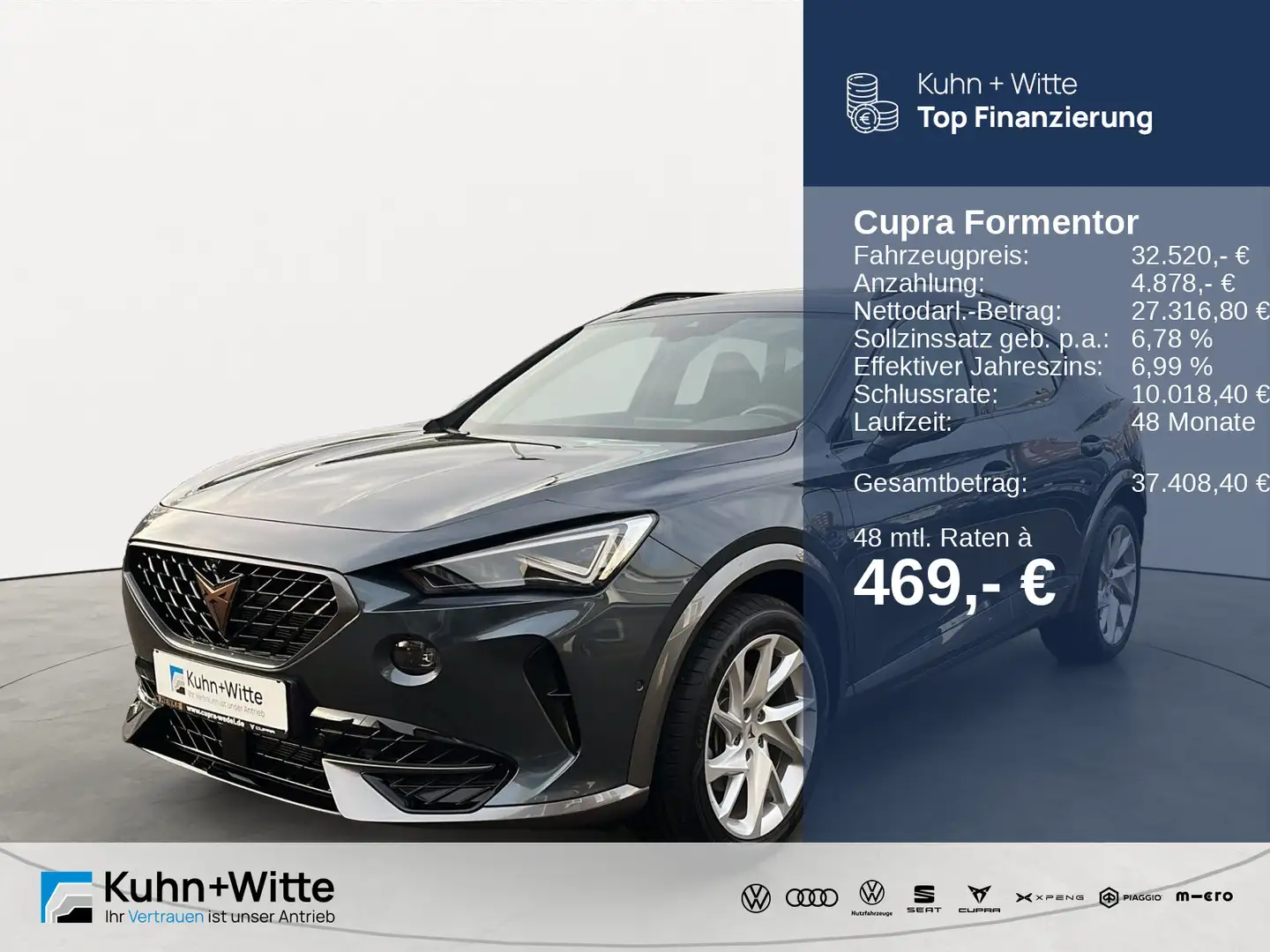 CUPRA Formentor 1.4 TSIe *Pano*AHK*Matrix*RFK*AppleCar Grau - 1