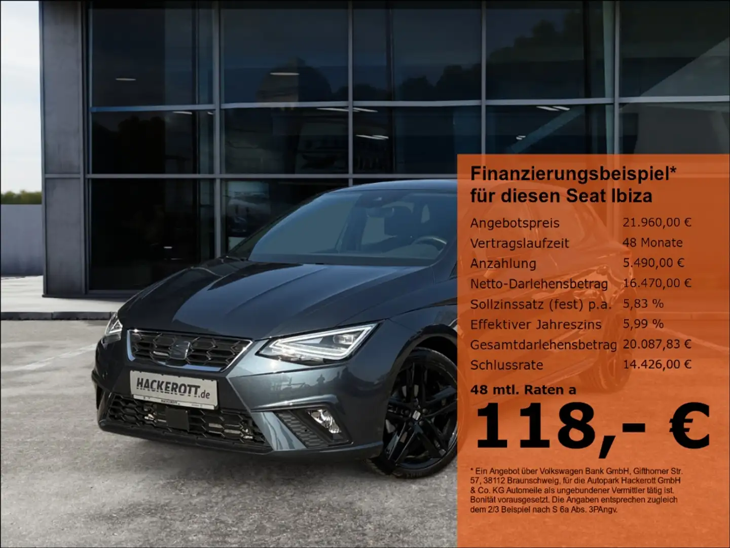 SEAT Ibiza FR PRO BLACK EDITION 1.0 TSI LED Navi Tempomat Gris - 1