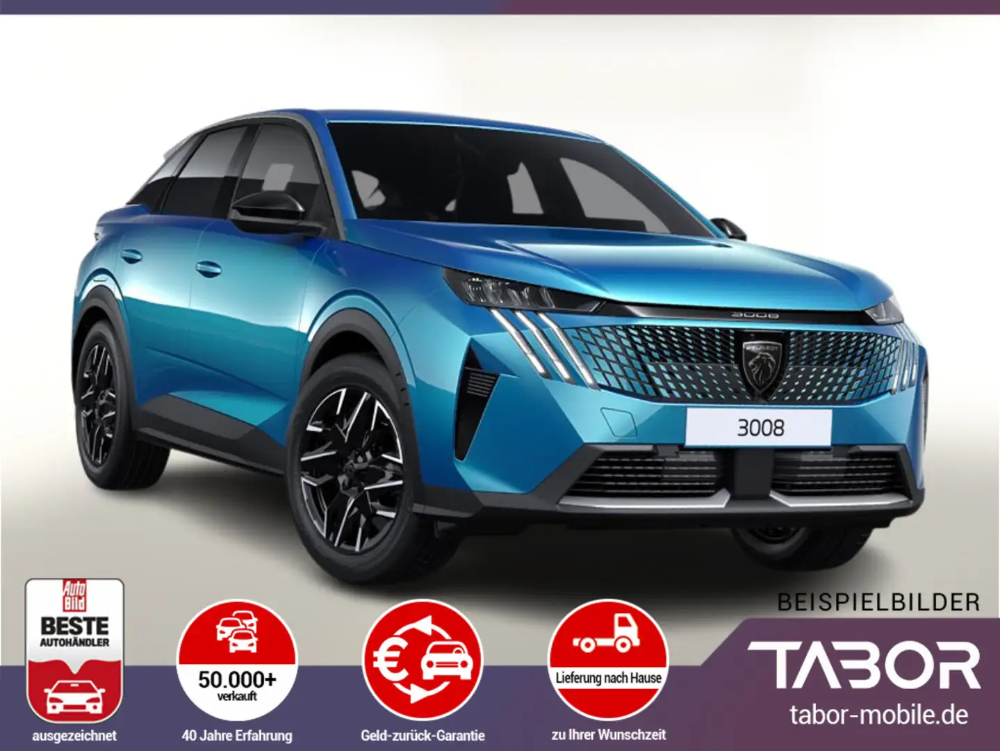 Peugeot 3008 MHEV 145 Allure ACC 21-HD" SHZ Allwetter Blau - 1