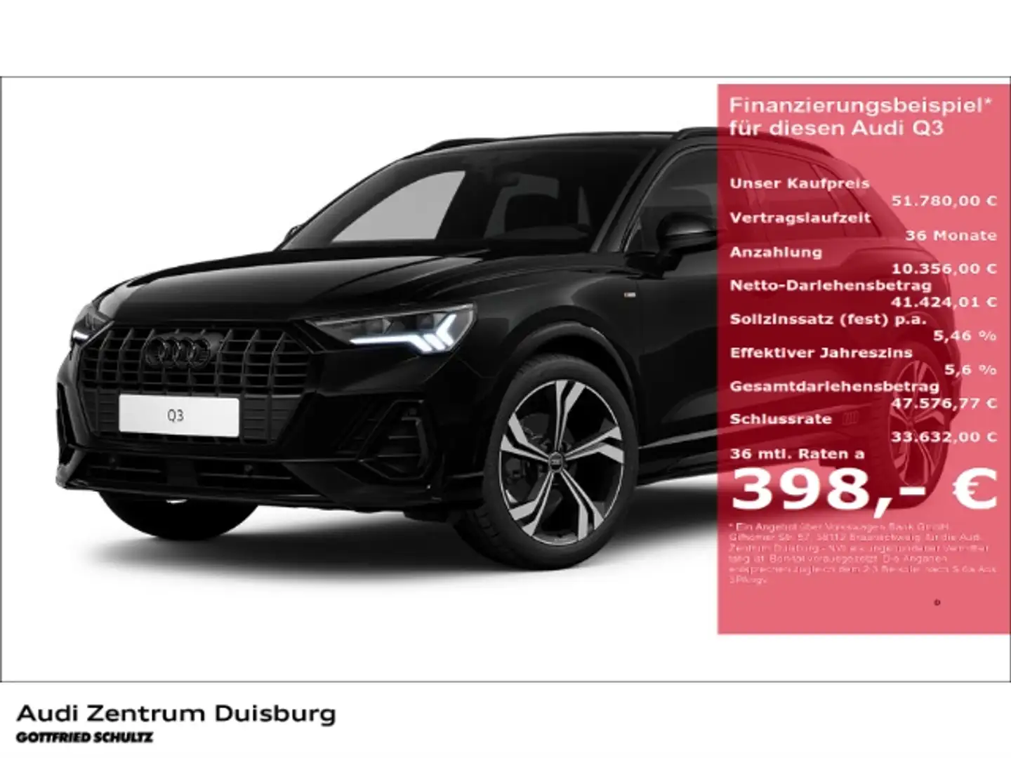 Audi Q3 S line 35 TFSI AD Panorama Navi digitales Soundsys Чорний - 1