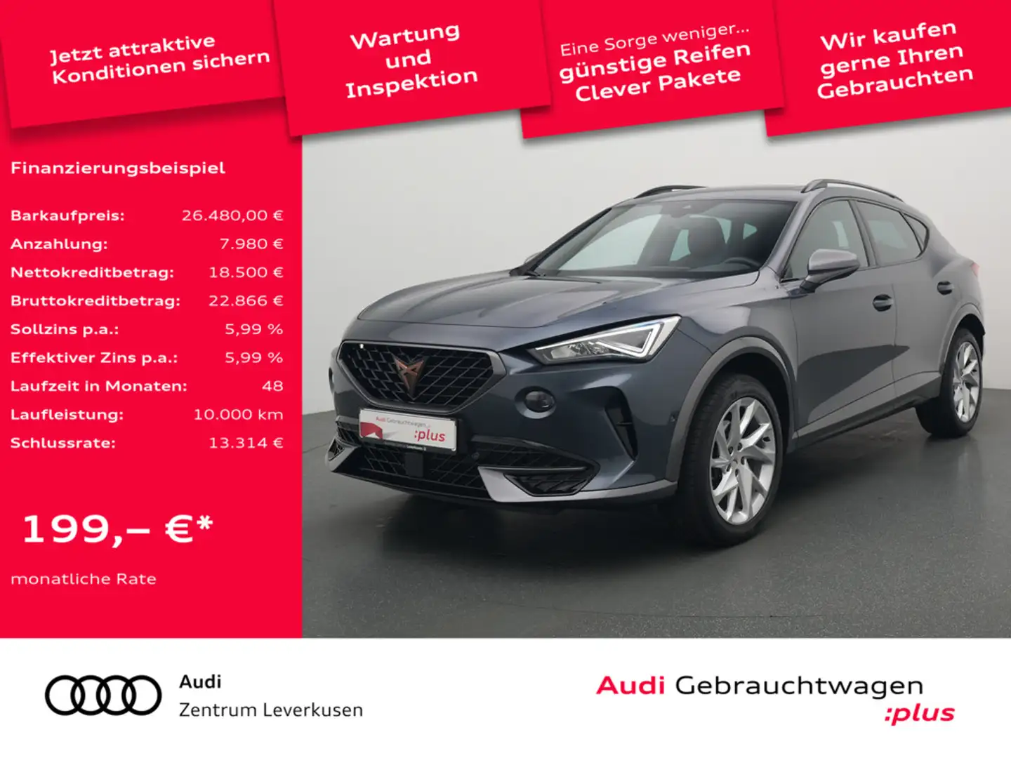 CUPRA Formentor DSG NAVI AHK VIRT PANO ACC KAM LEDE Grau - 1