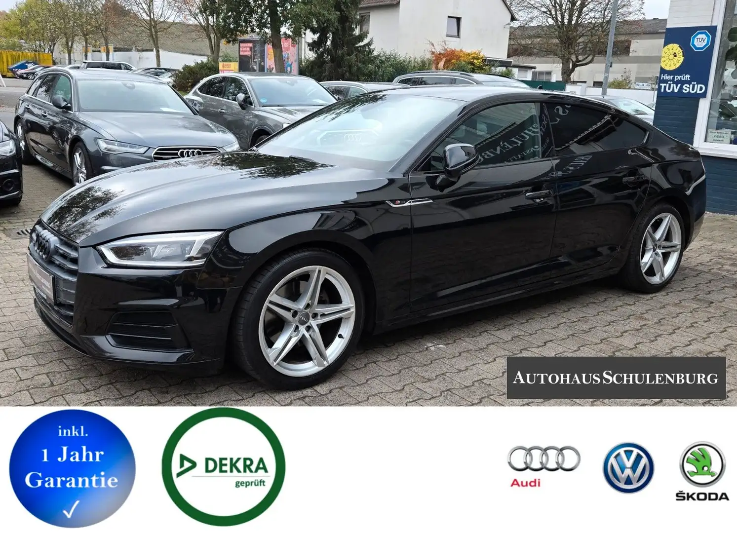 Audi A5 2.0 3x S-line 1.Hand Digitaltacho Kamera Noir - 1