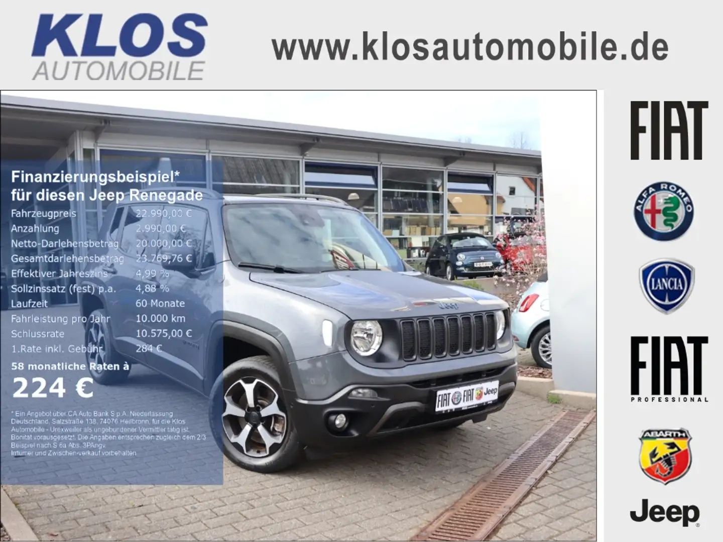 Jeep Renegade TRAILHAWK 1.3 PHEV 4Xe PANO NAVI SHZ KAMERA Grau - 1