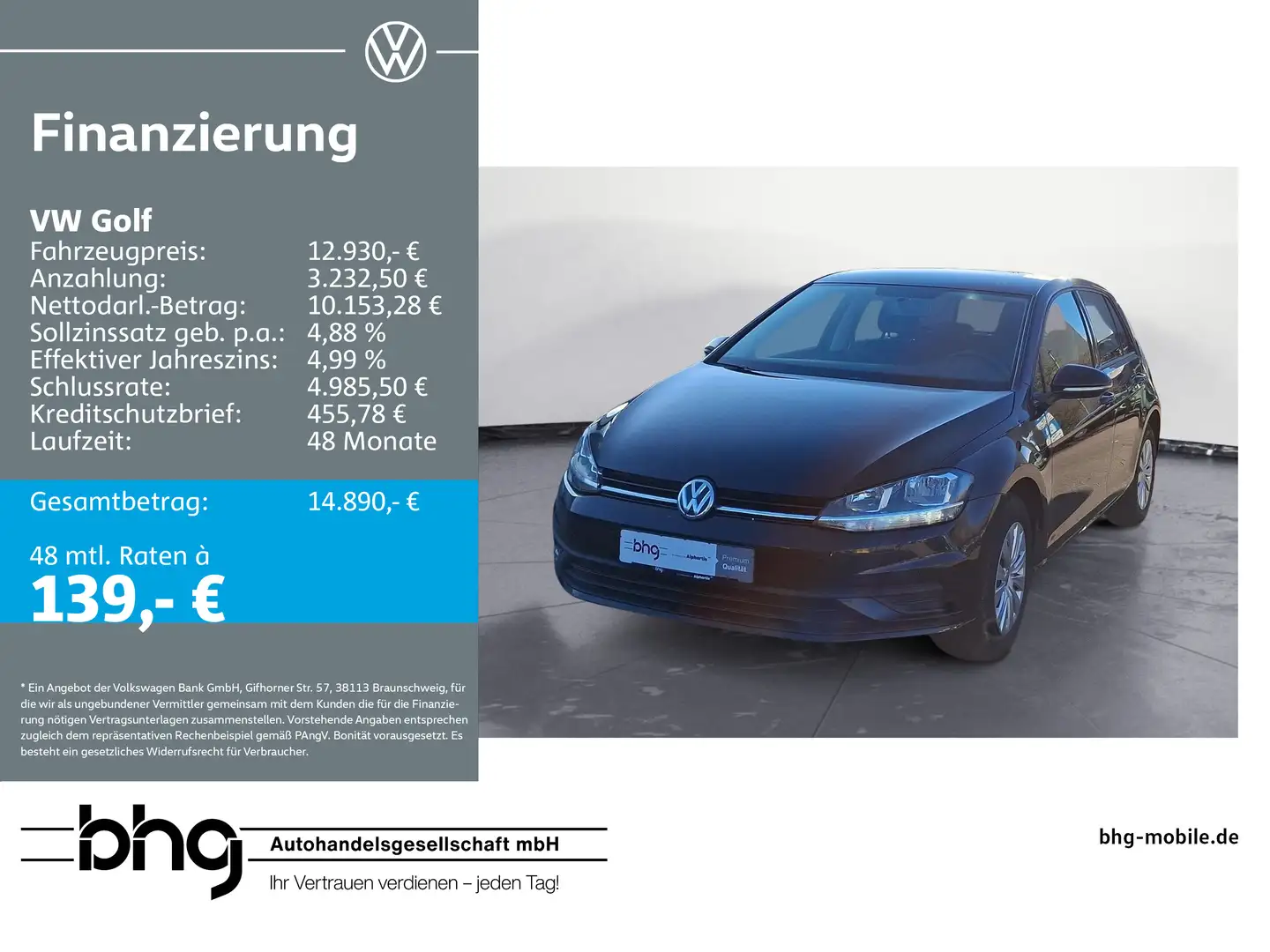 Volkswagen Golf Trendline 1,6 TDI 5-Gang Noir - 1