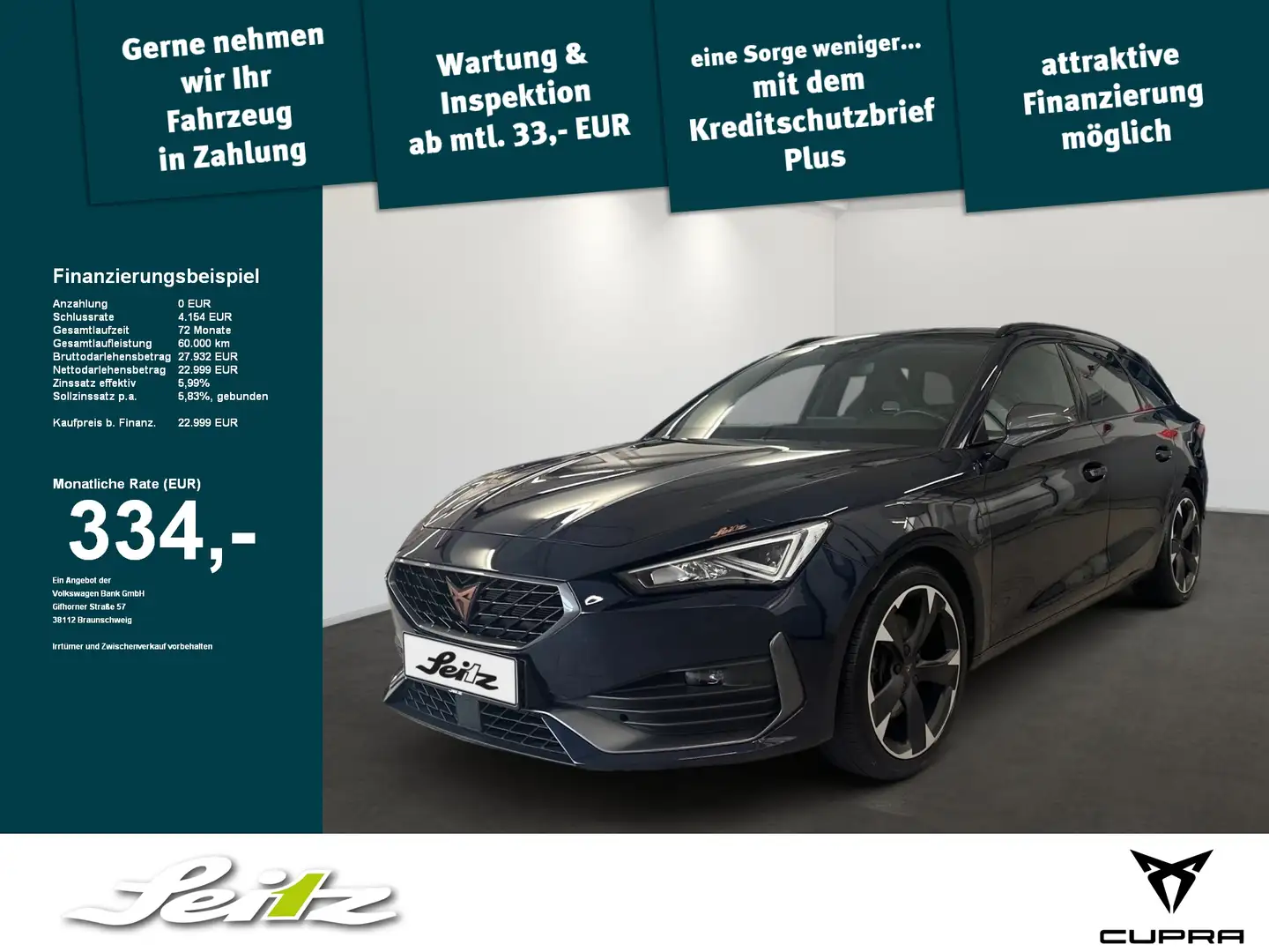 CUPRA Leon Sportstourer 1.4 TSI e-Hybrid *AHK*NAVI*LED* Blau - 1