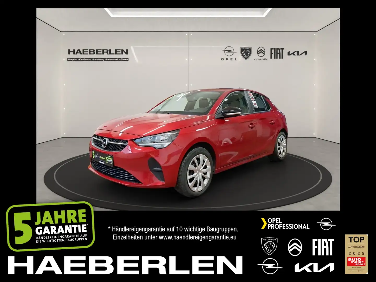 Opel Corsa F e Edition KAM KlimaA PDC SpurH Rood - 1