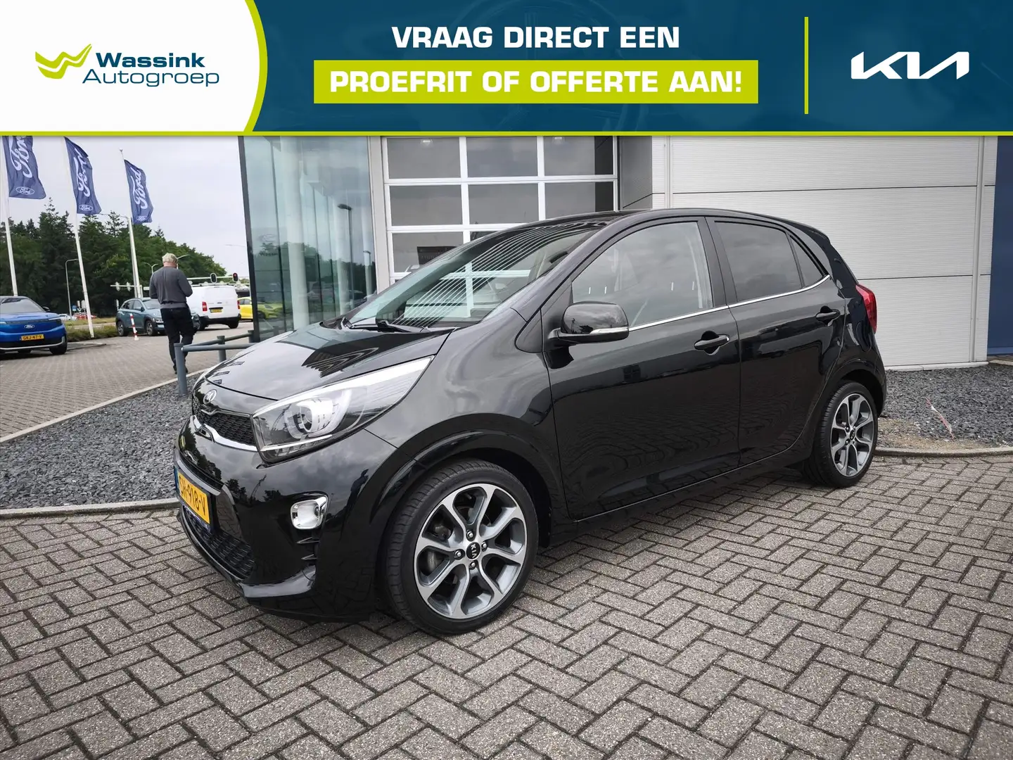 Kia Picanto 1.0 CVVT 67pk 5-zits First Edition | LM velgen | C Zwart - 1