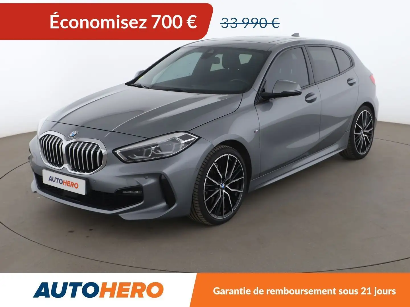 BMW 120 120d xDrive  M Sport BVA Gris - 1