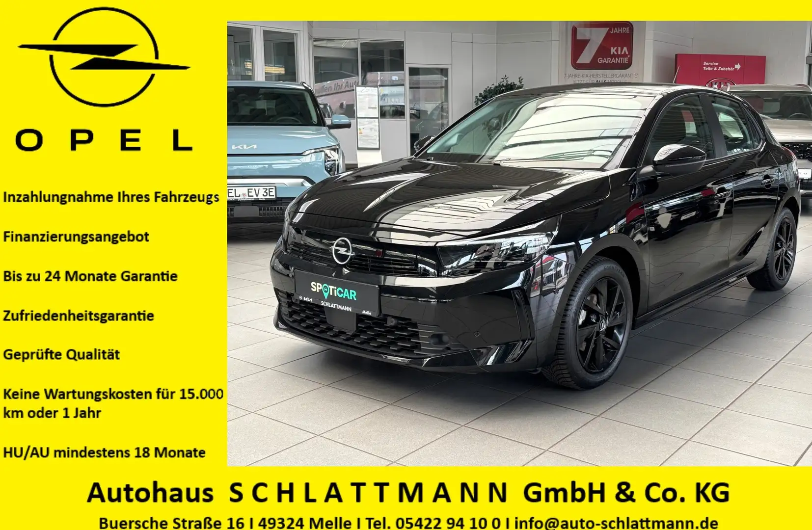 Opel Corsa 1.2 Basis Benzin *RFK*SHZ*DAB*LED*Totwinkel* Schwarz - 1