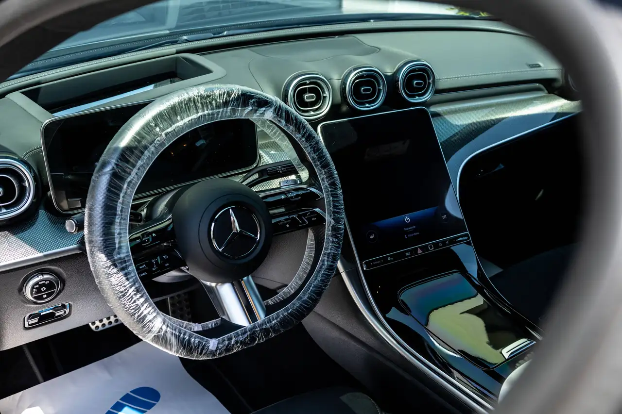 Mercedes-Benz C-Class AMG PACK Origineel Magno Mat/GEEN WRAP Full Options Pano Head-up Camera 360° Keramische Coating, миниатюра 21