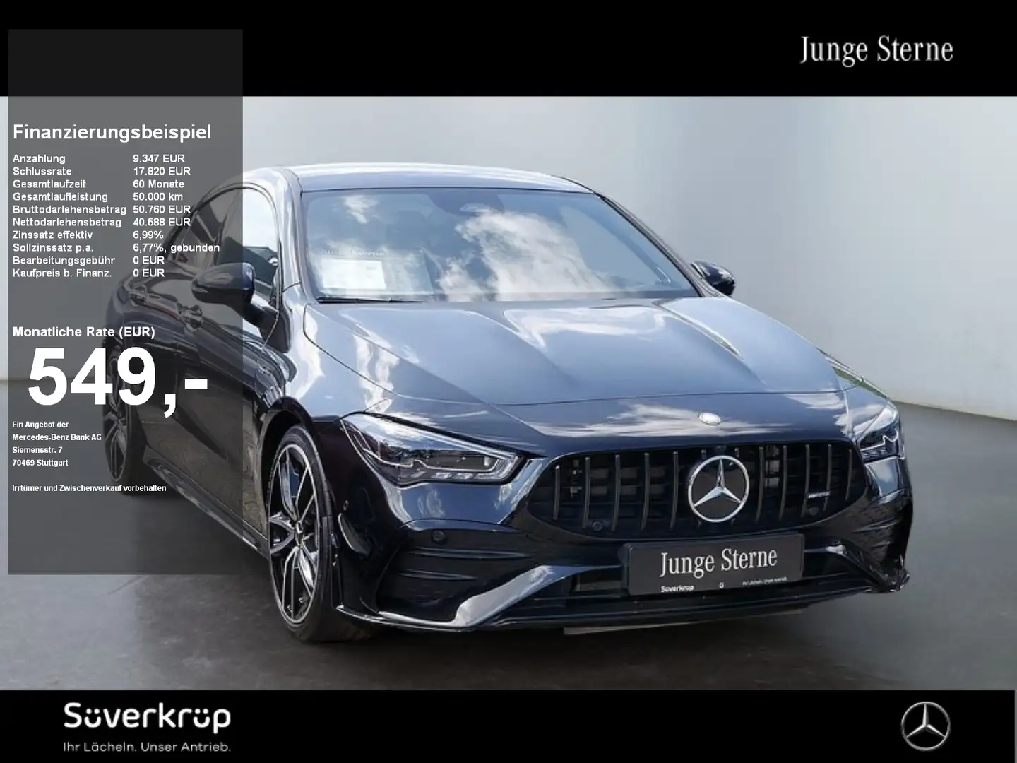 Mercedes-Benz CLA 35 AMG 4M Coupé Night II Burm Multibeam Pano Noir - 1