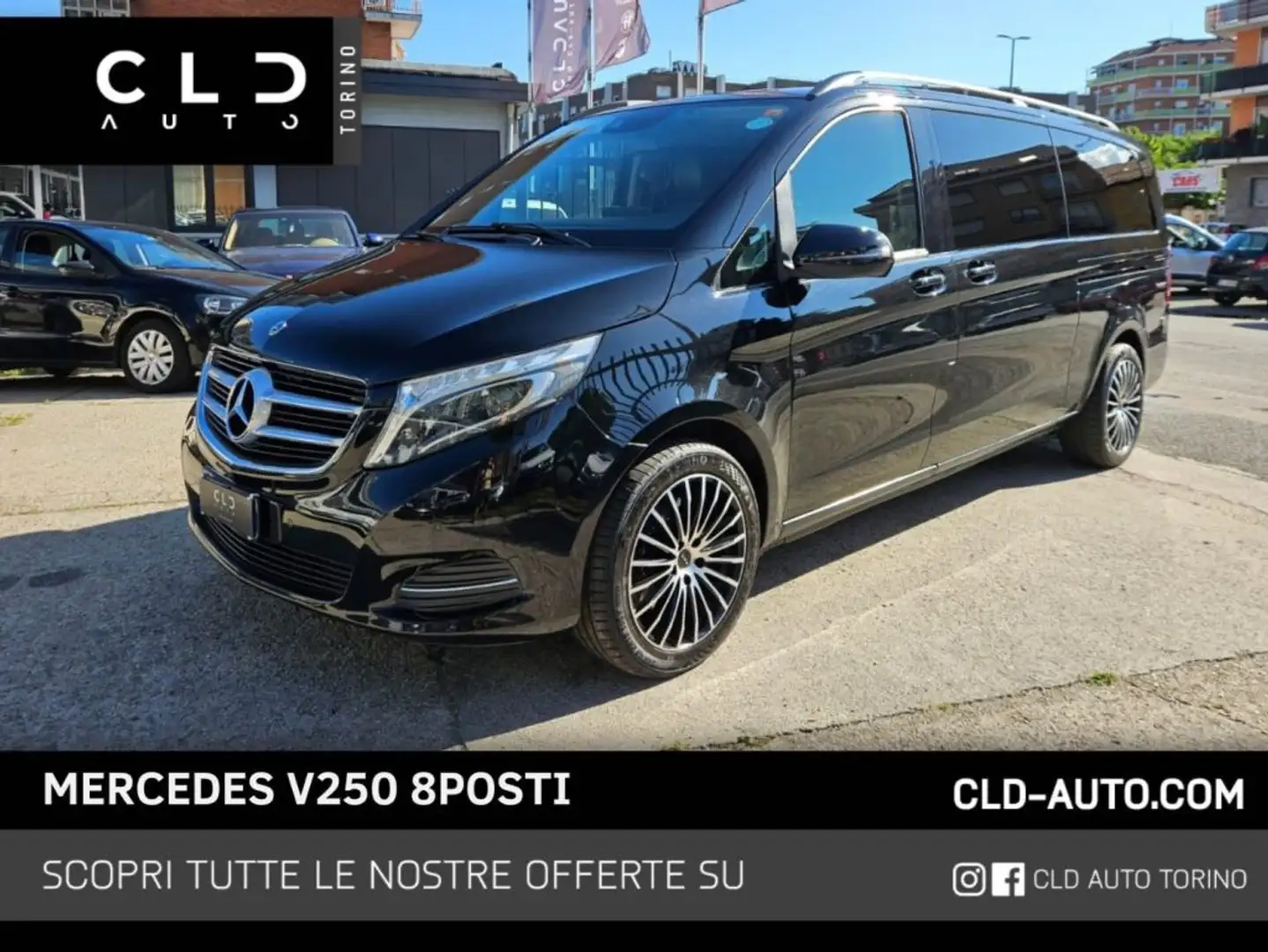 Mercedes-Benz V 250 d Automatic Extralong GANCIO TRAINO Nero - 1