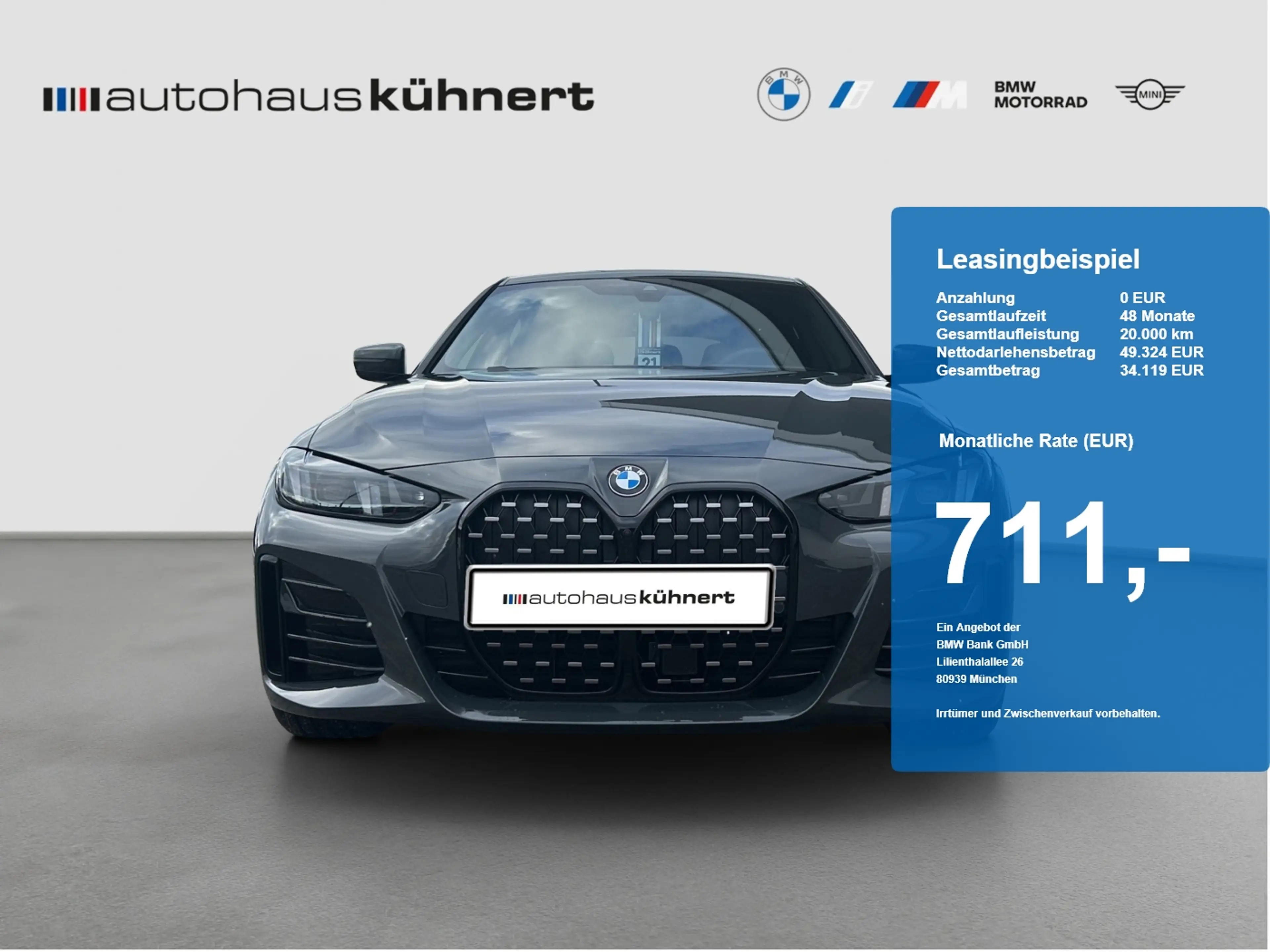 BMW 420 420d xDrive Gran Coupé M-Sport UPE: 82.670 EUR
