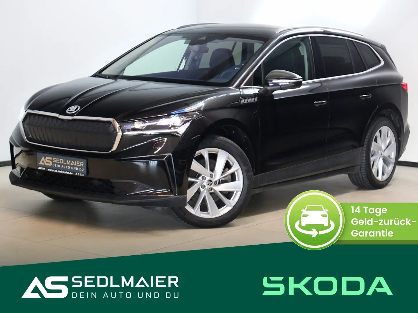 Skoda Enyaq iV 80 Suite AHK|WPumpe|ACC|MATRX|Leder|SHZ Schwarz - 1