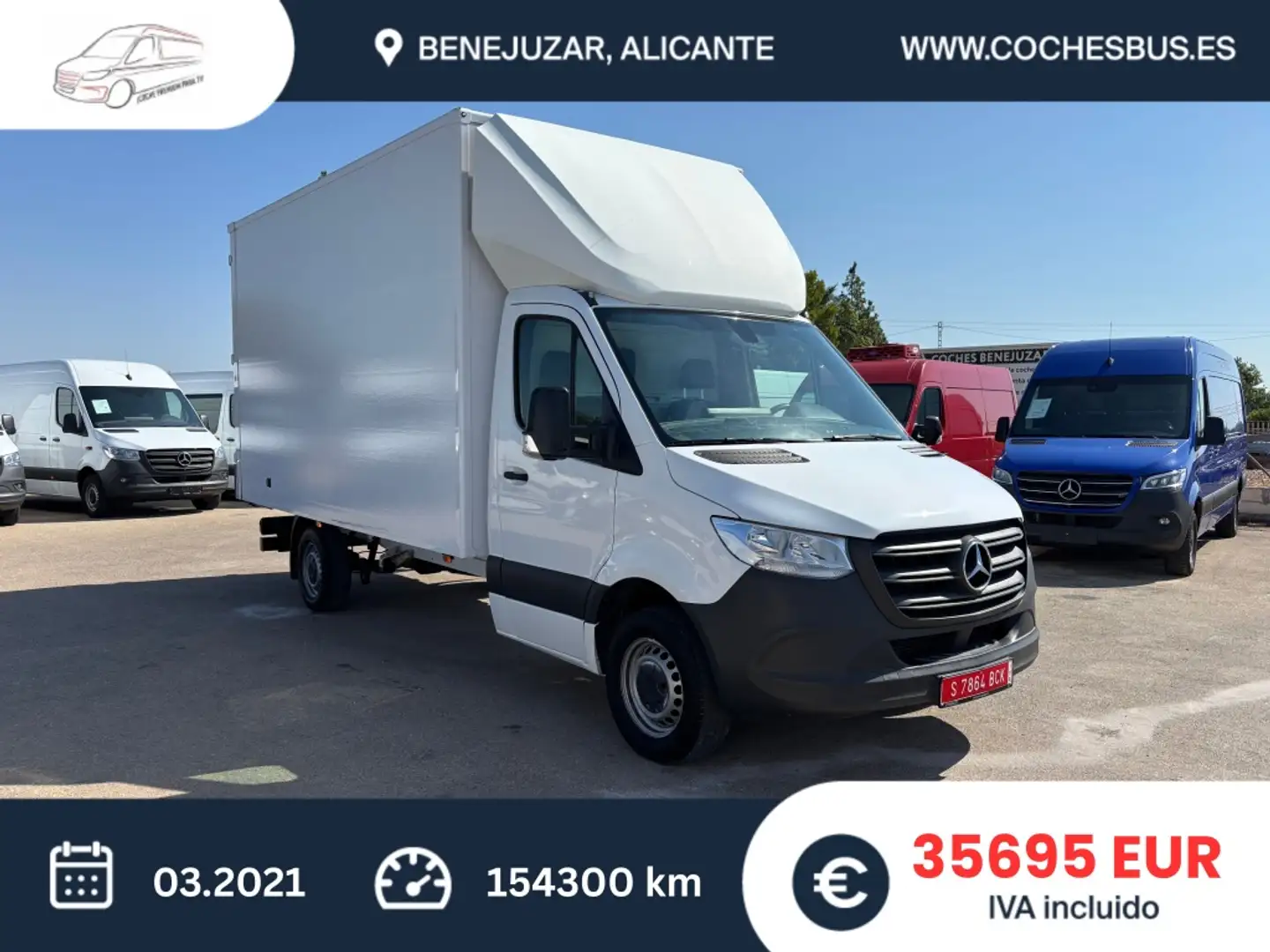 Mercedes-Benz Sprinter Furgón 316CDI Largo T.E. tT Wit - 1