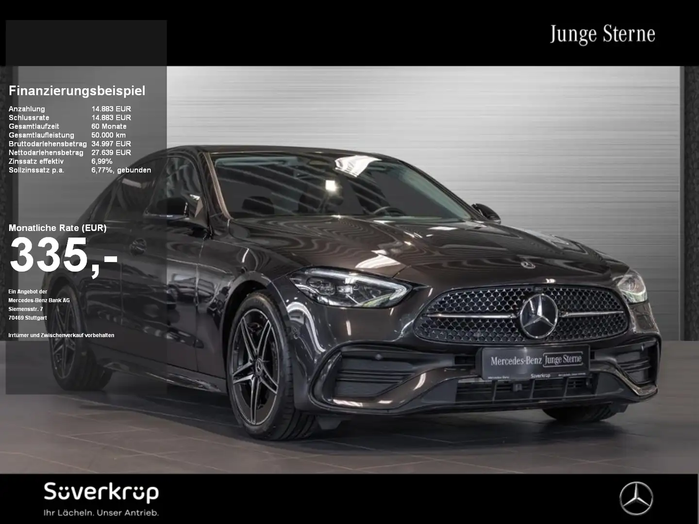 Mercedes-Benz C 220 d , AMG NIGHT MEMO KAMERA SPUR PDC SHD SHZ Grau - 1