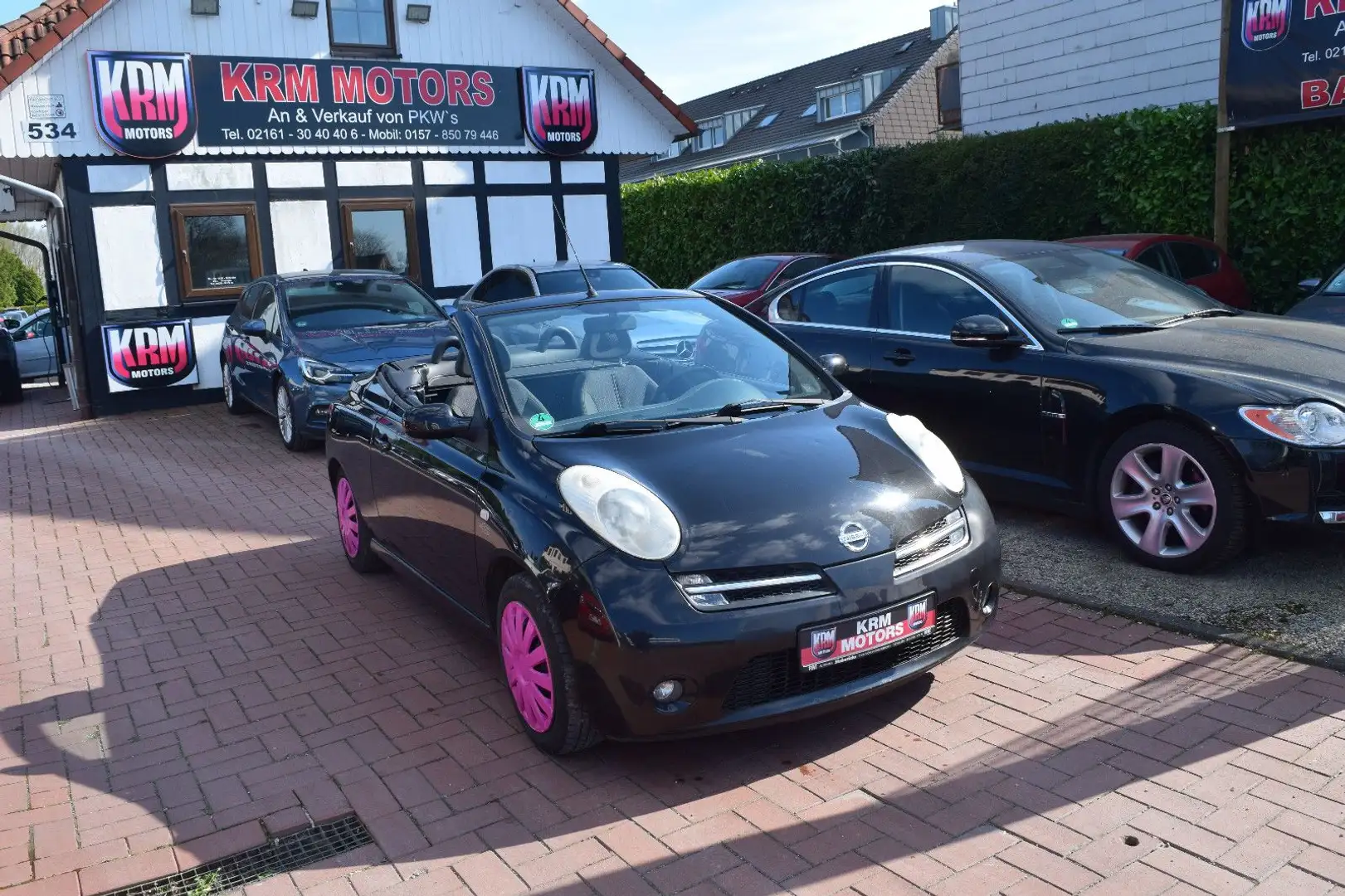 Nissan Micra TÜV NEU, CABRIO, PANORAMADACH, WINDSCHOTT Zwart - 2