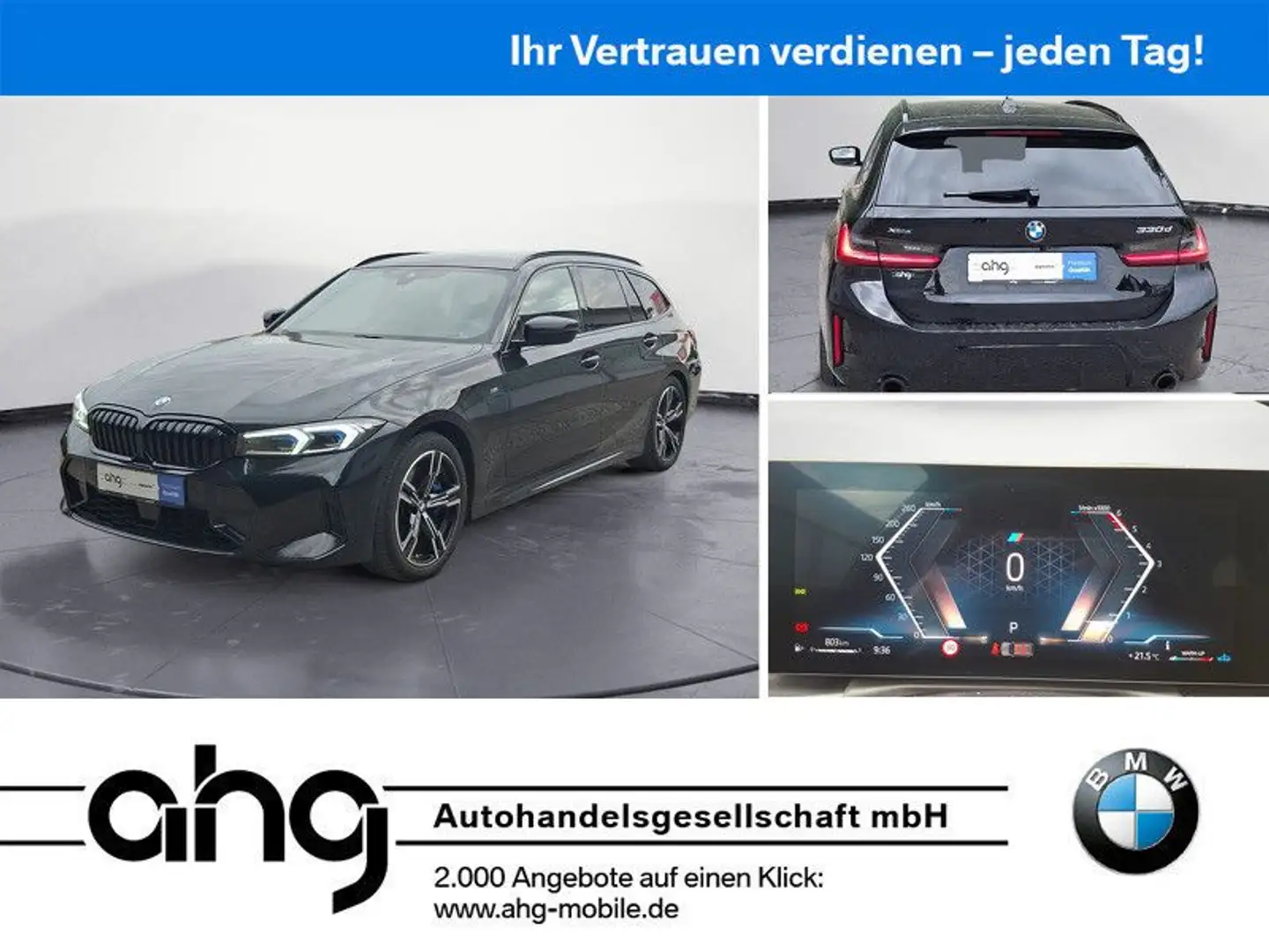 BMW 330 d xDrive Touring Automatic M Sportpaket AHK Schwarz - 1