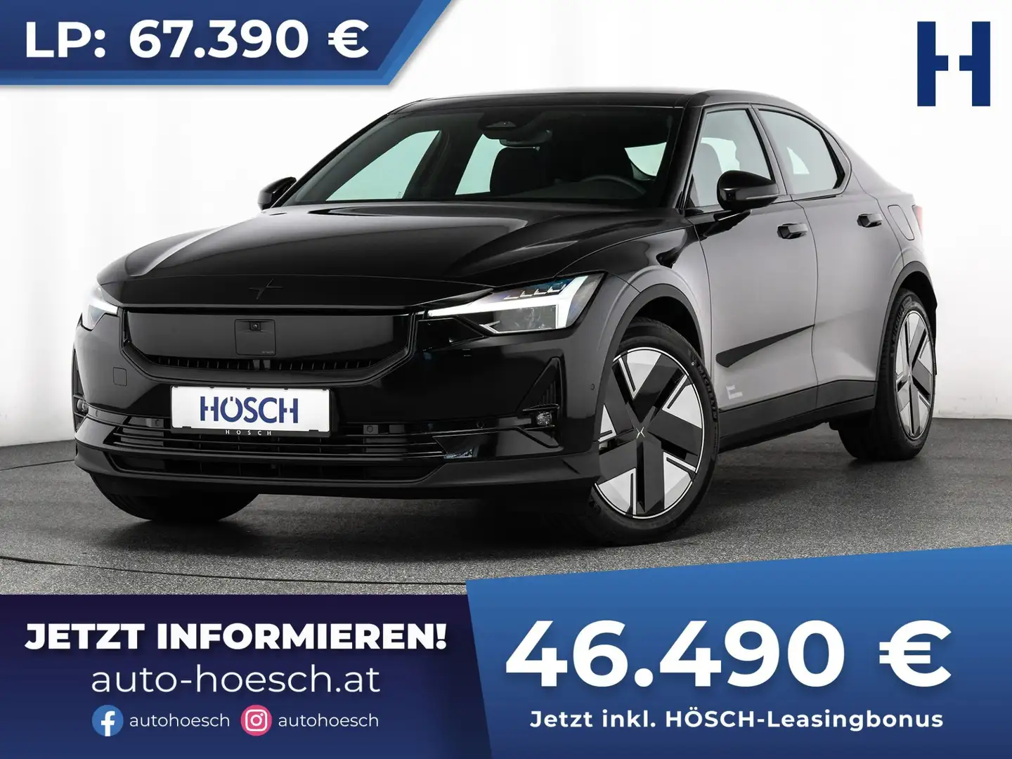 Polestar 2 Long Range Dual Motor 82kWh PILOT PANO MEGADEAL Schwarz - 1