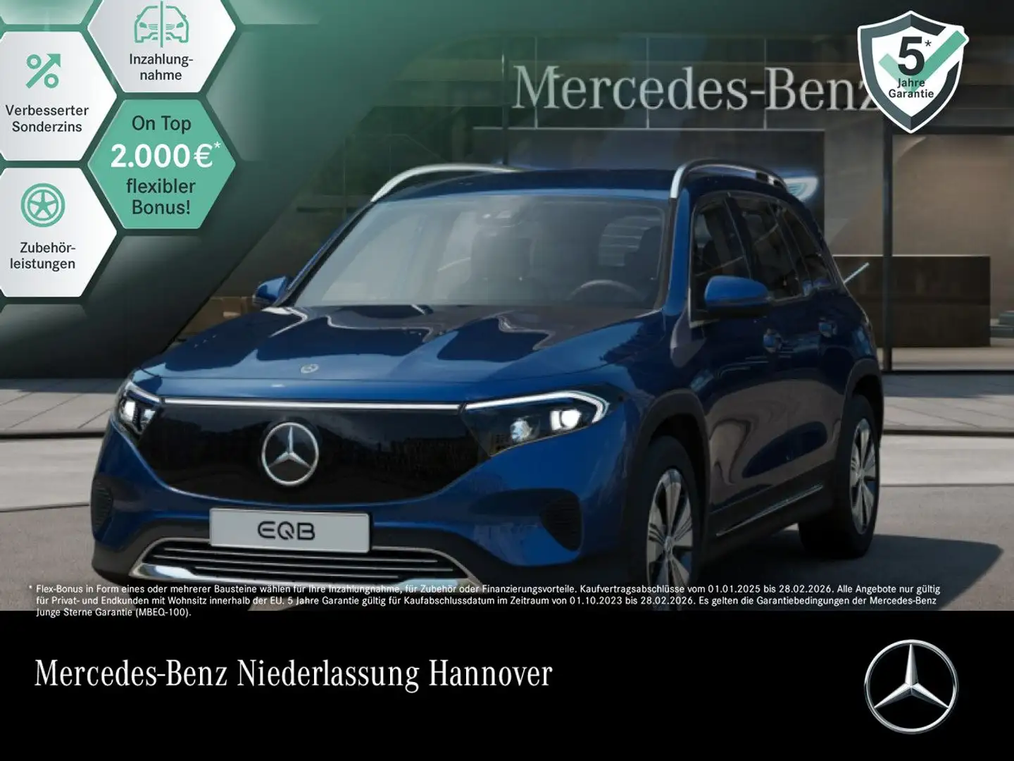 Mercedes-Benz EQB 300 4M PROG+ADVANCED+KAMERA+MEMORY+SPUR Blau - 1
