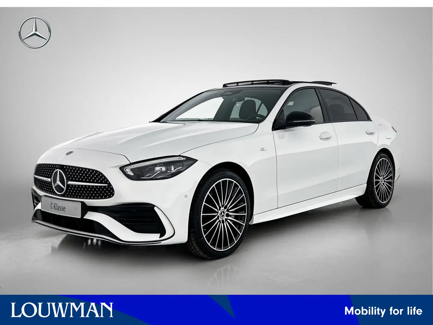 Mercedes-Benz C 300 e Business Solution AMG | Trekhaak | Nightpakket | Wit - 1